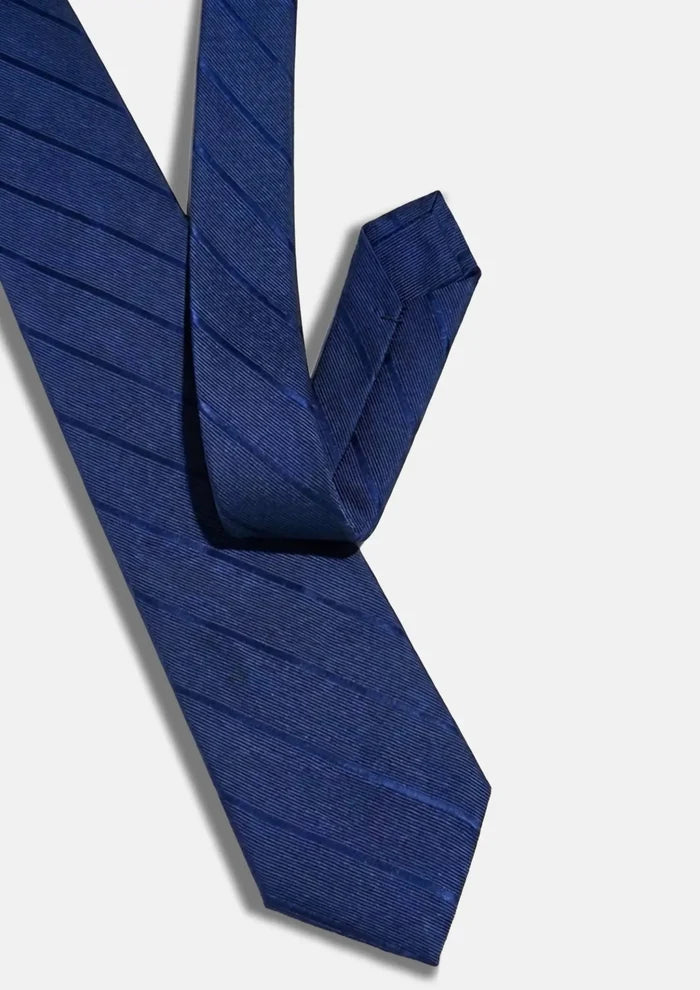 Royal Blue Shadow Stripe Tie - SARTORO