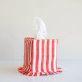 Ruffle Linen Tissue Cover - Candy Stripe