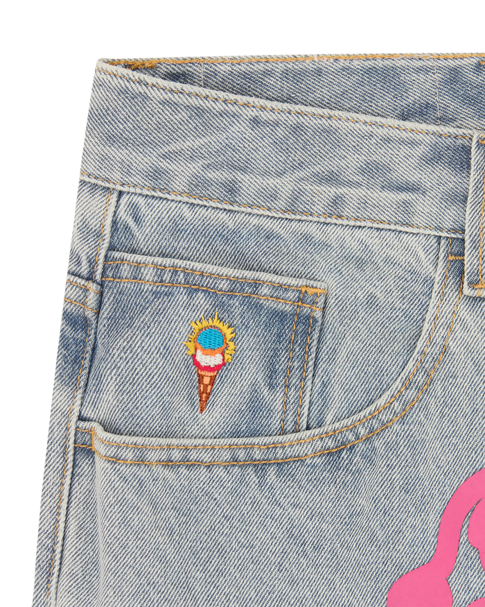 Running Dog Double Scoop Denim Pant