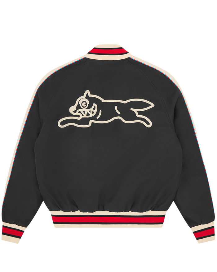 Running Dog Satin Bomber Jacket