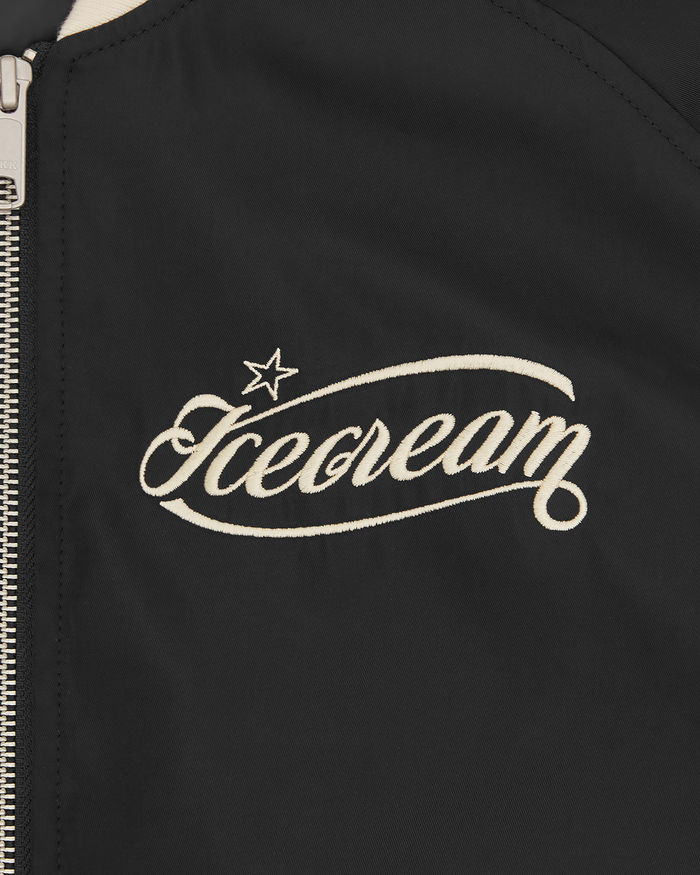 Running Dog Satin Bomber Jacket