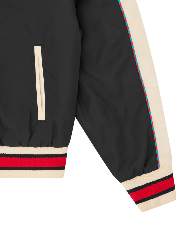 Running Dog Satin Bomber Jacket
