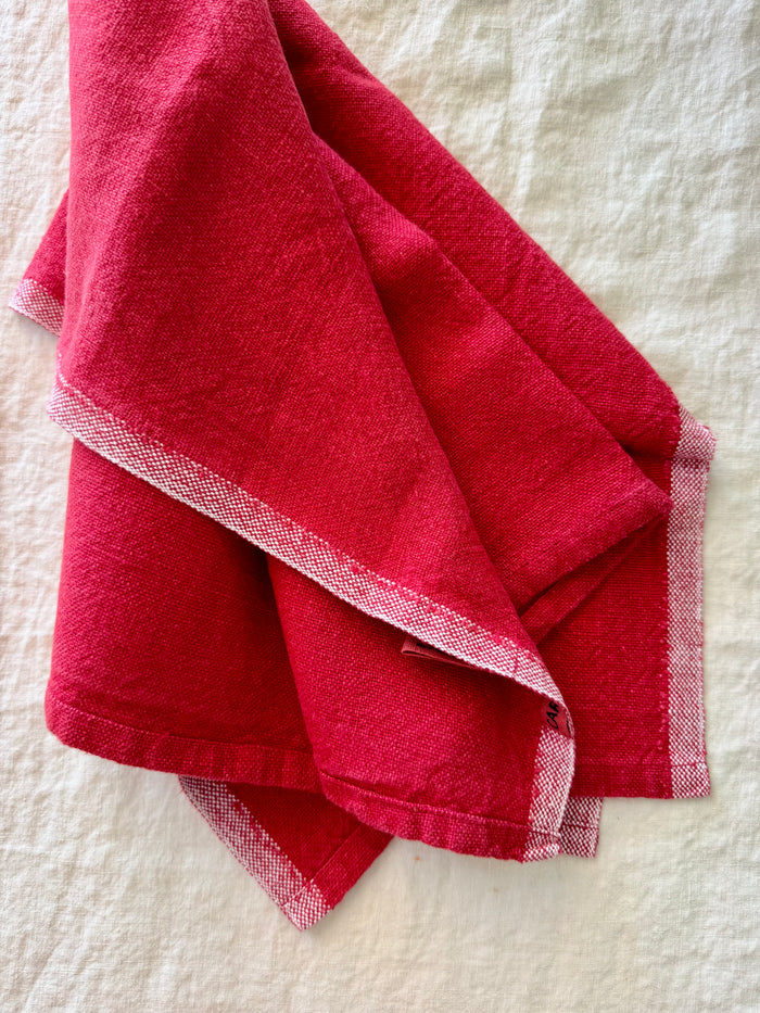 Russo Linen Kitchen Towels - Red - S/2