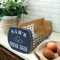 rustic handmade egg basket