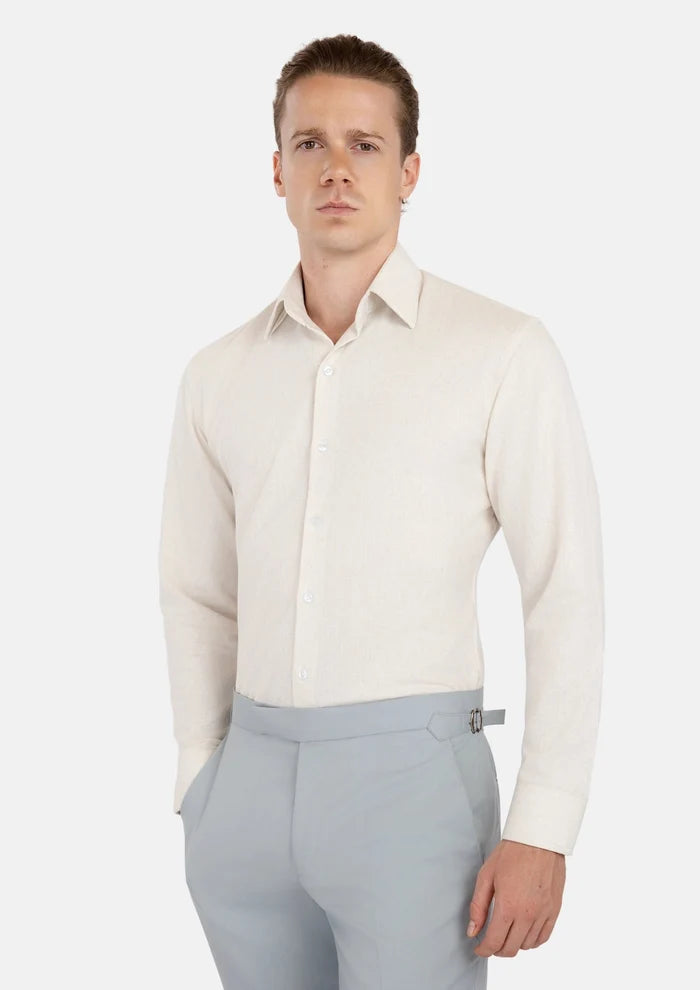 Sand Linen Shirt - SARTORO