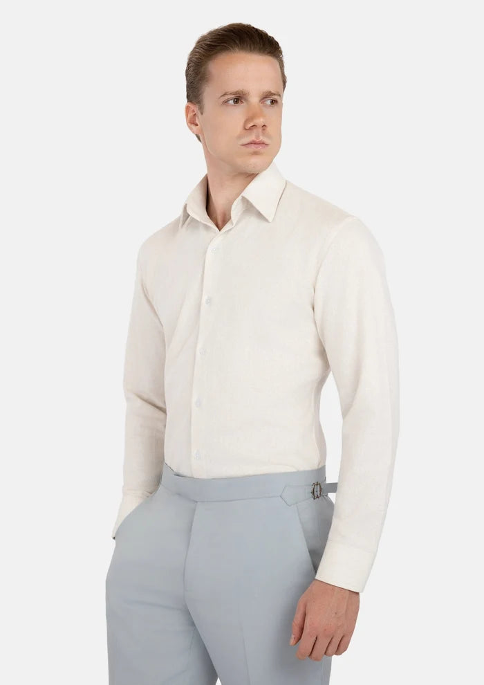 Sand Linen Shirt - SARTORO