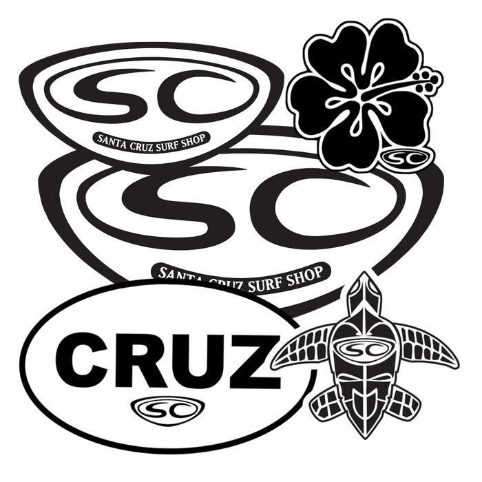 Santa Cruz Sticker Pack for Surfing Enthusiasts and Collectors - RFE Marketing Ventures