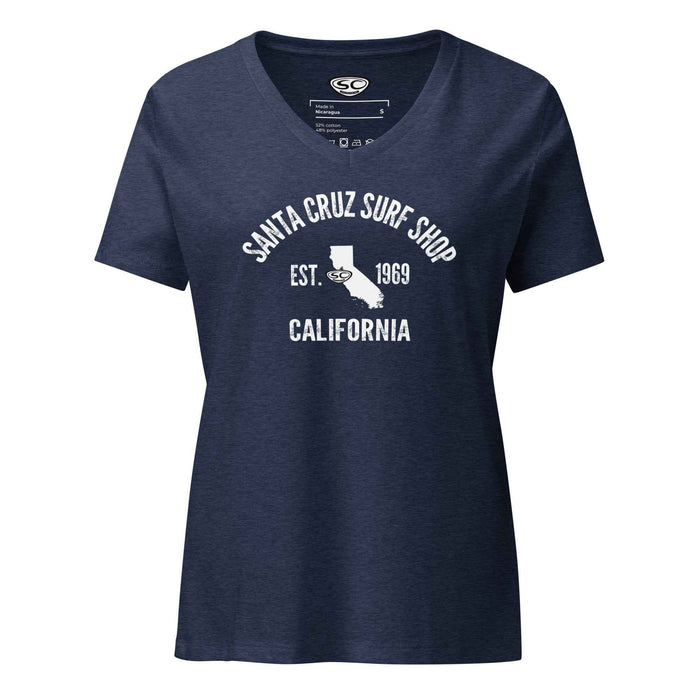 Santa Cruz Surf Shop V-Neck T-Shirt for Women - Stylish & Comfortable Since 1969