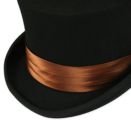 Hat Band - Light Brown Satin
