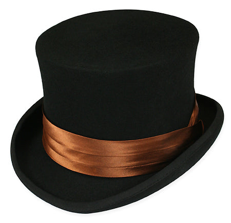 Hat Band - Light Brown Satin