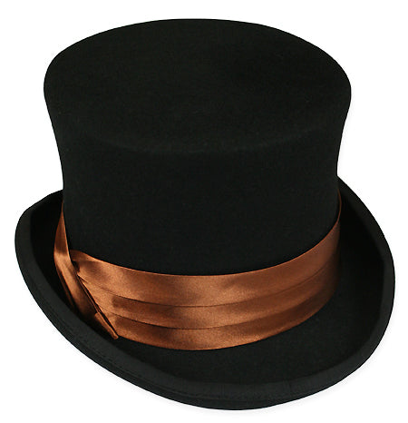 Hat Band - Light Brown Satin