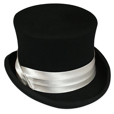Satin Hat Band - Silver Gray