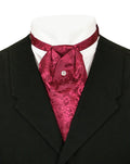 Satin Puff Tie - Black Cherry