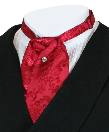 Satin Puff Tie - Red Duncan