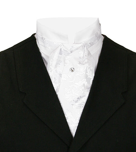 Satin Puff Tie - White Yukon