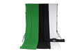 Savage Green, Black & White Solid Colored Muslin Backdrop Kit