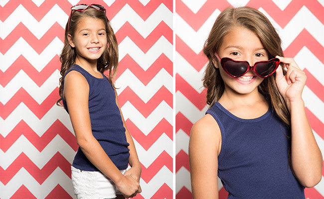 Savage Red & White Chevron Printed Background Paper