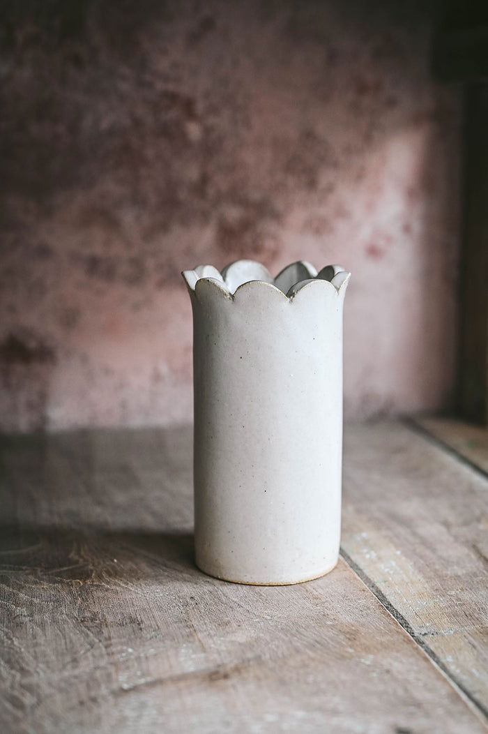 Scallop Ceramic Vase