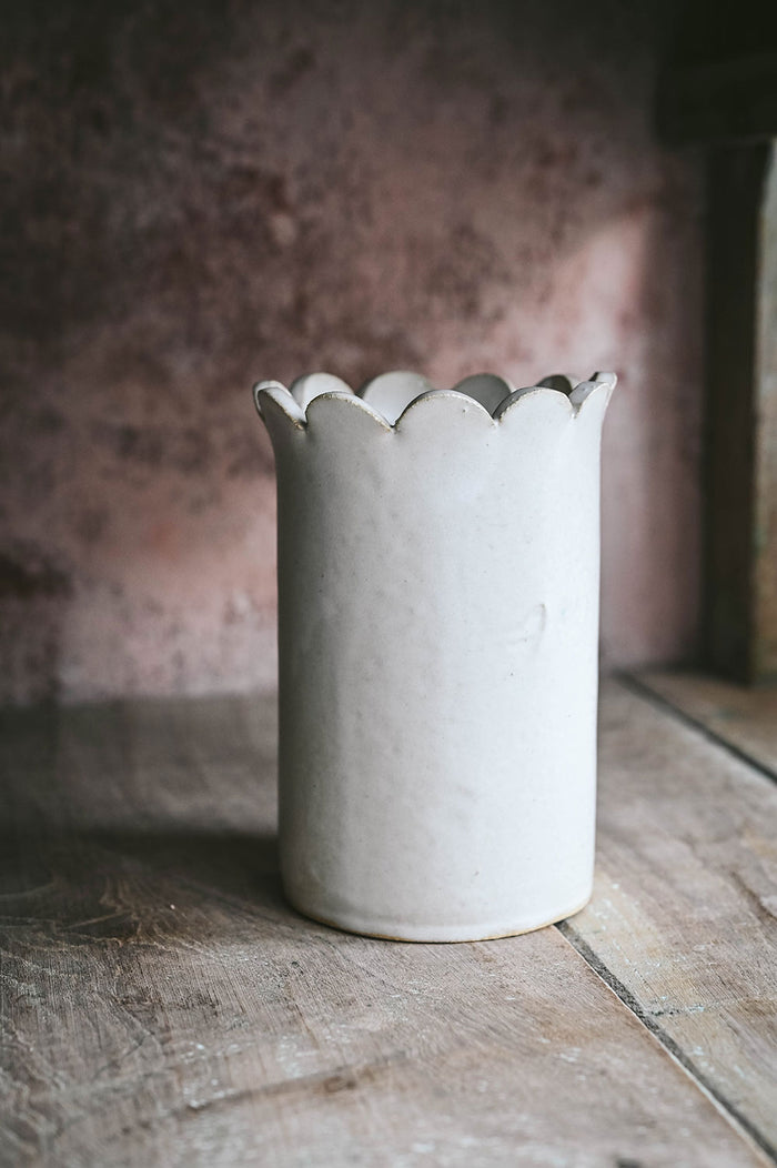 Scallop Ceramic Vase