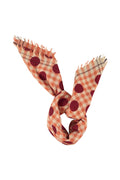 Scarf Orange Checkered with Polka Dots