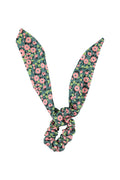 Scrunchie Green with Multicolor Flowers