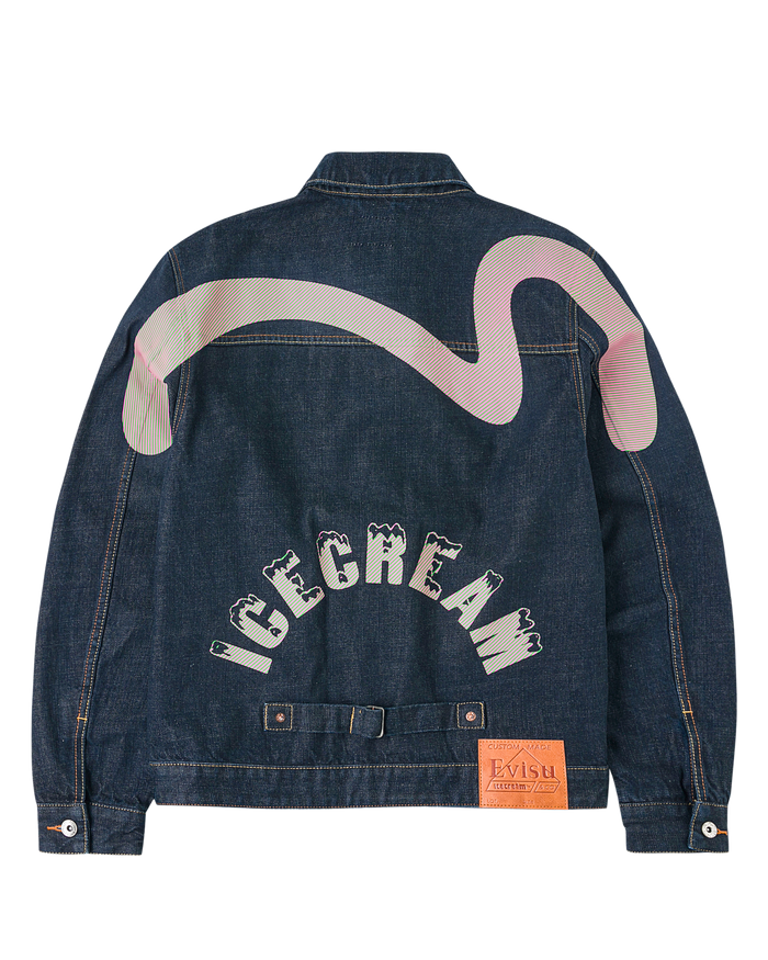 Seagull Print & Emb. Denim Jacket