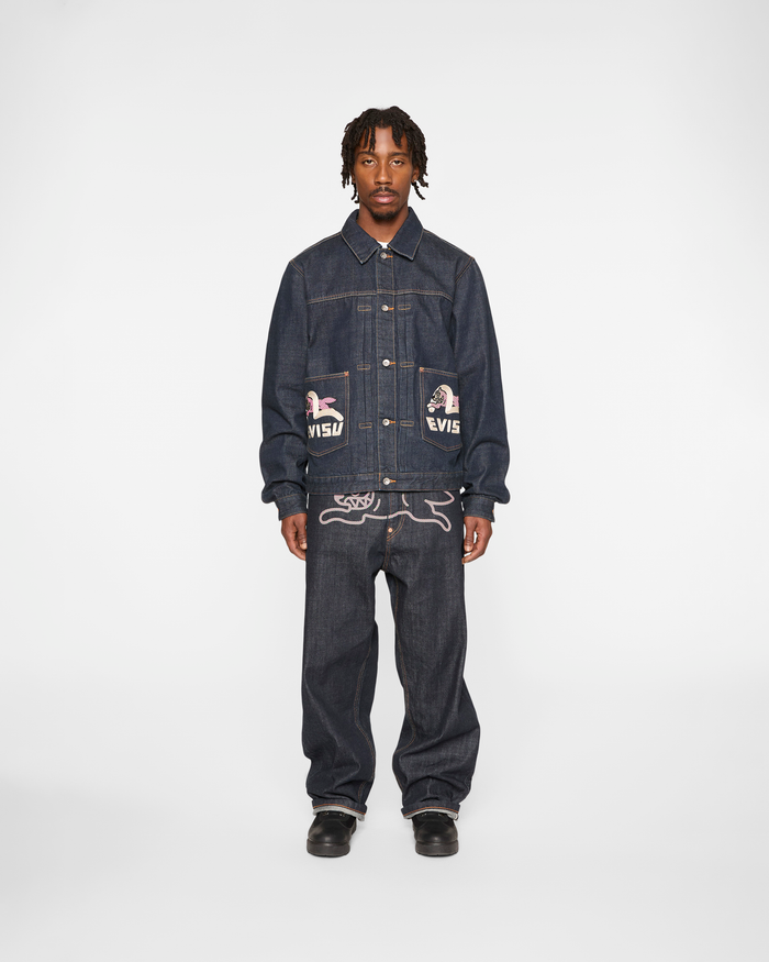 Seagull Print & Emb. Denim Jacket