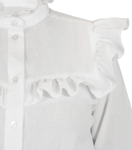 Selma Ruffle Blouse - White