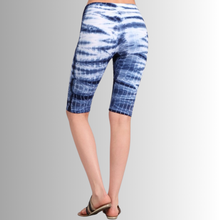 SEO Optimized Title: Navy Tie Dye Biker Shorts - Longer Length for Ultimate Comfort - RFE Marketing Ventures