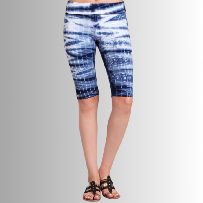 SEO Optimized Title: Navy Tie Dye Biker Shorts - Longer Length for Ultimate Comfort - RFE Marketing Ventures