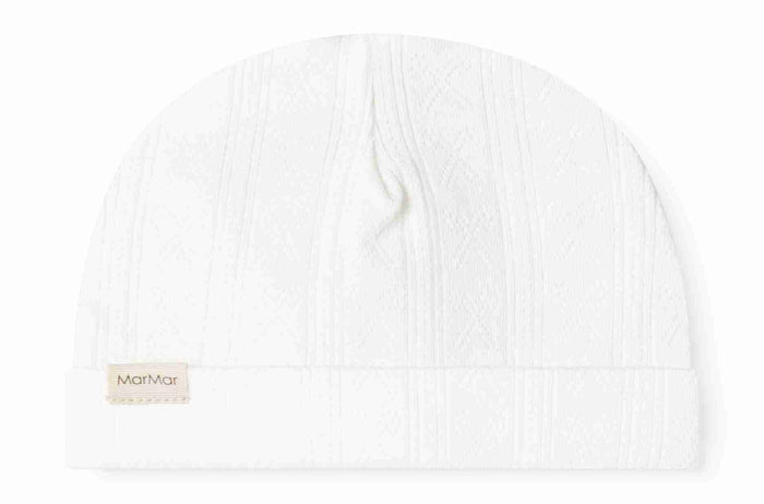 set knit pointelle bow onesie and footie pants with beanie - gentle white