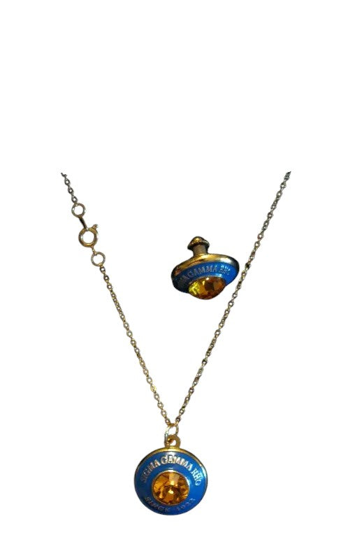 SGRho Signet Set Necklace