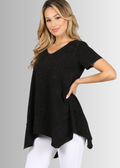Shark Bite Hem Cotton Tee for Casual Comfort - RFE Marketing Ventures