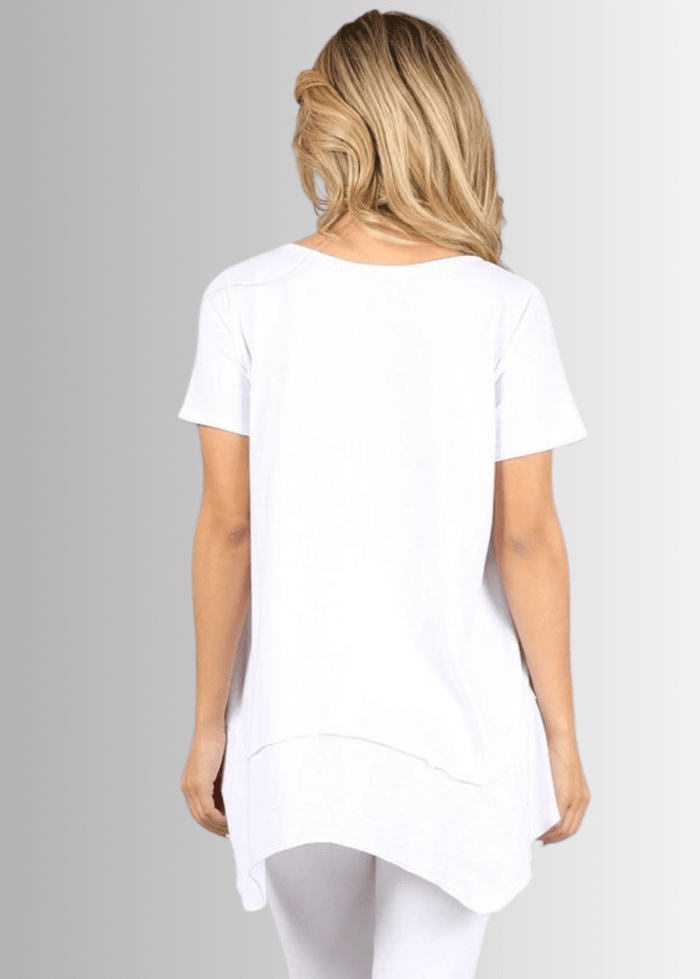 Shark Bite Hem Tee for Effortless Casual Style in Cotton - RFE Marketing Ventures
