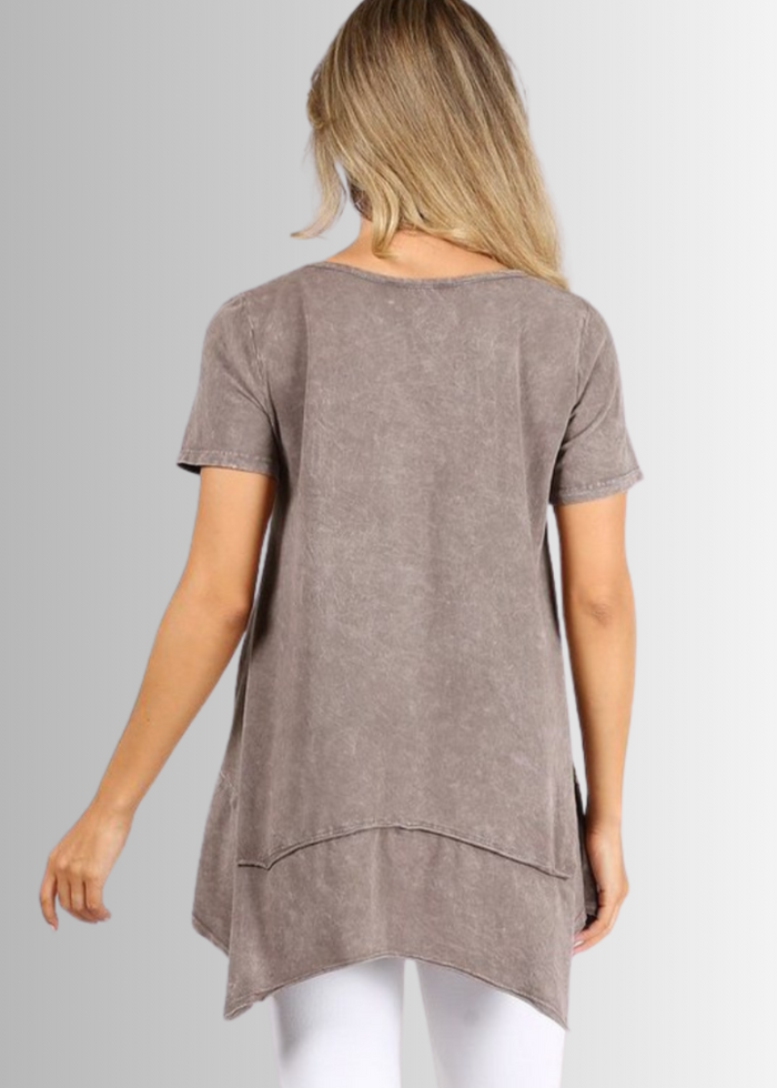 Shark Bite Hem Tee for Effortless Casual Style in Cotton - RFE Marketing Ventures