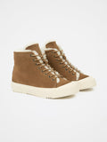 Sheepskin Ribbed Sole High Top Trainers