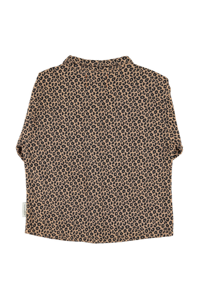 Shirt Brown with Animal Print