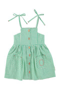 short dress | green & ecru checkered