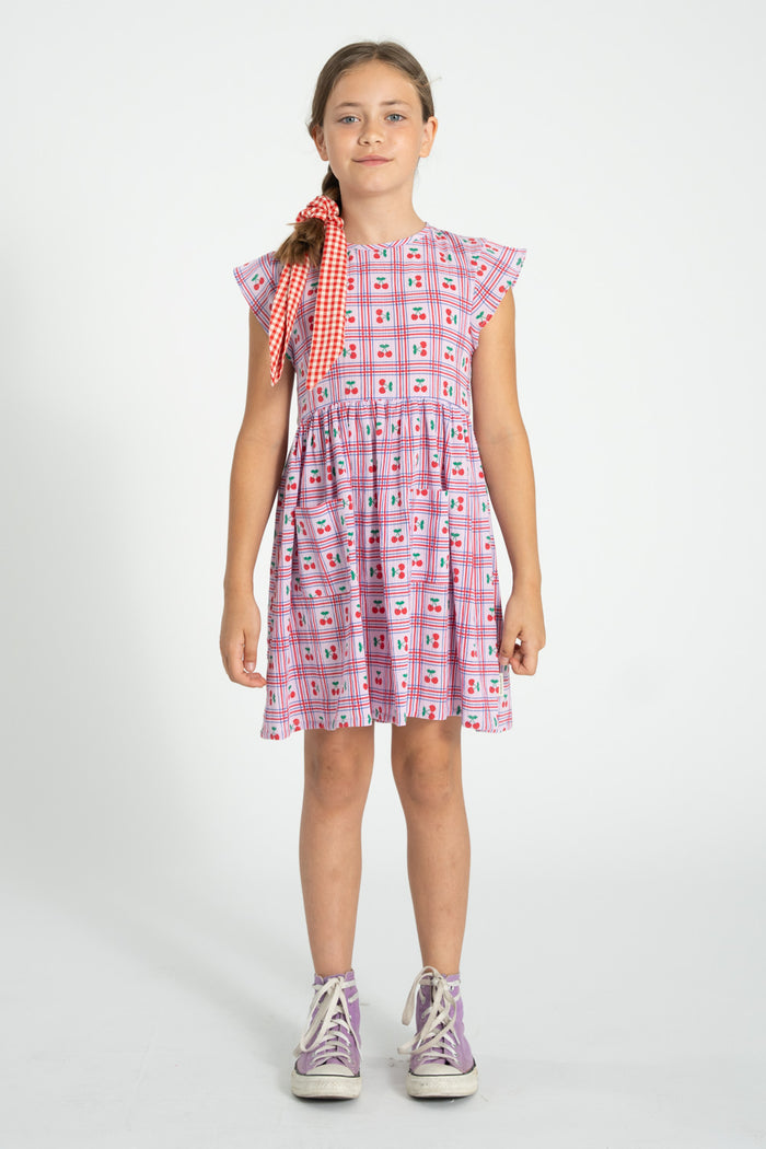 short dress | lilac w/ cherries allover