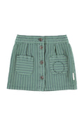 Short Skirt Green with Black Stripes