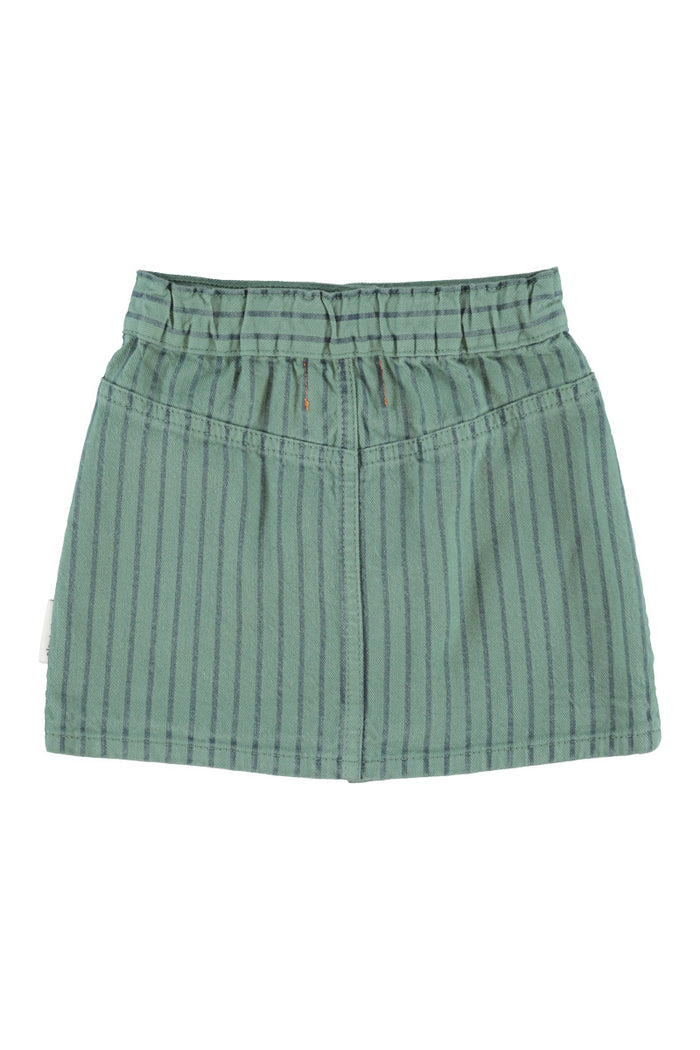 Short Skirt Green with Black Stripes