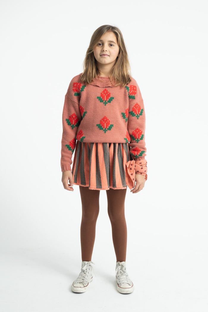 Short Skirt Pink & Green Stripes