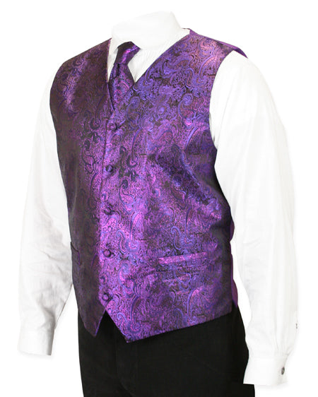 Showman Vest and 2 Ties Set - Purple