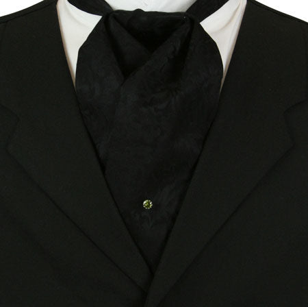 Silver Chain and Bar Tie Tack - Peridot