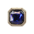 Silver Square Tie Tack - Sapphire