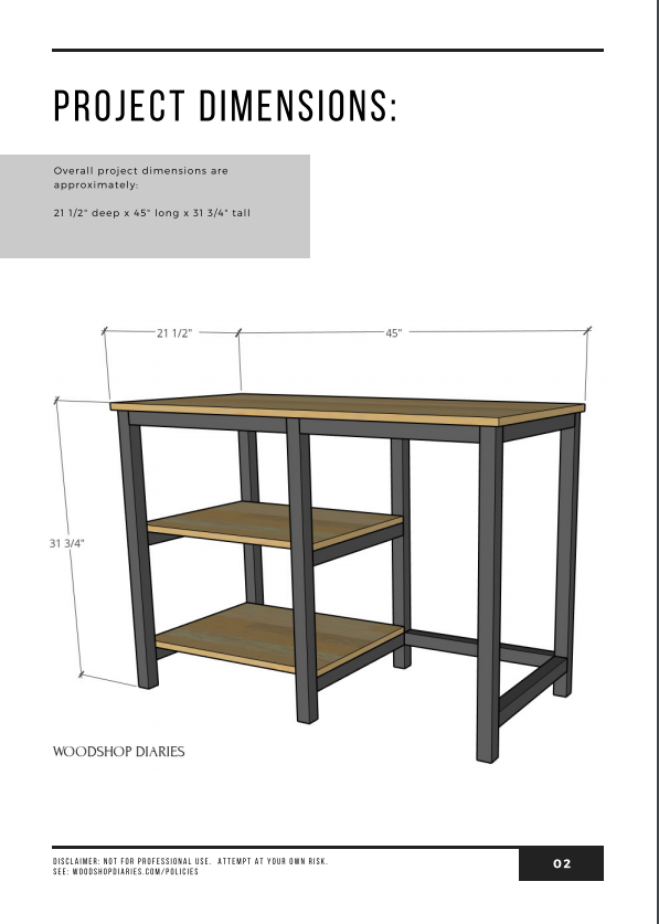 Simple DIY Desk Plans