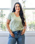 Skylar Textured Knit Floral Top - Color Options Available! PS Kate Sage