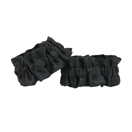 Satin Sleeve Garters - Black Farnsworth (One Pair)