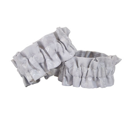 Satin Sleeve Garters - Silver Peak (One Pair)