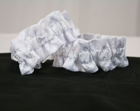 Satin Sleeve Garters - White Yukon (One Pair)